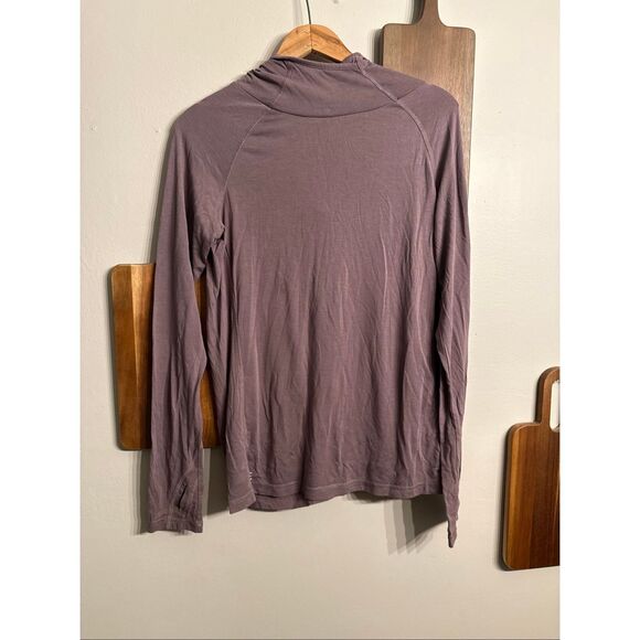 Free Fly Mauve Pink Bamboo Shade Long Sleeve Hooded Pullover T-Shirt Medium - Picture 1 of 5